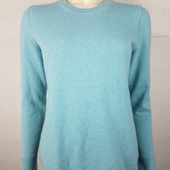 Banana Republic teal blue Todd Duncan 100% Cashmere sweater